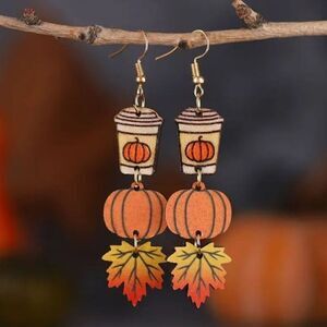 🎄Pumpkin Spice Dangle Earrings